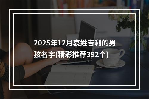 2025年12月哀姓吉利的男孩名字(精彩推荐392个)