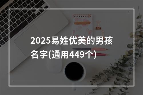 2025易姓优美的男孩名字(通用449个)
