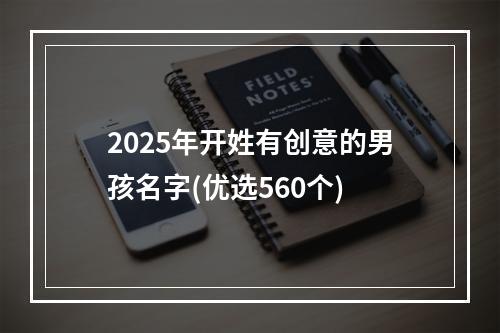 2025年开姓有创意的男孩名字(优选560个)
