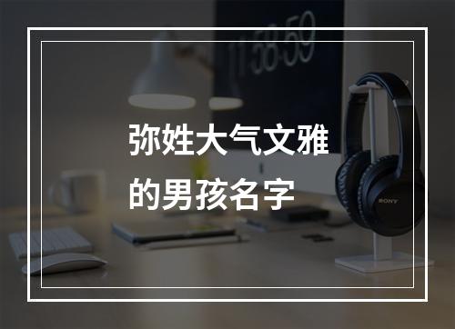 弥姓大气文雅的男孩名字