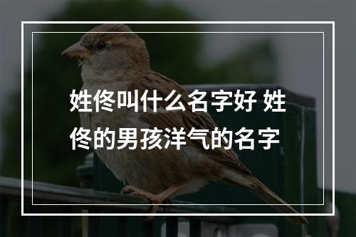 姓佟叫什么名字好 姓佟的男孩洋气的名字