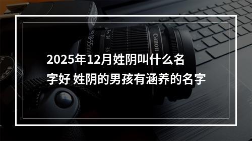 2025年12月姓阴叫什么名字好 姓阴的男孩有涵养的名字
