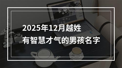 2025年12月越姓有智慧才气的男孩名字