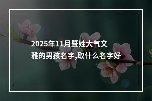 2025年11月暨姓大气文雅的男孩名字,取什么名字好
