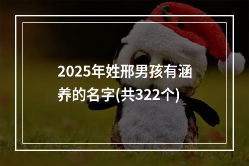 2025年姓邢男孩有涵养的名字(共322个)