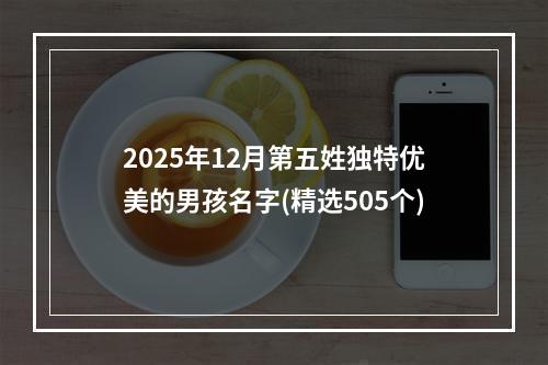 2025年12月第五姓独特优美的男孩名字(精选505个)