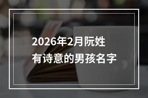 2026年2月阮姓有诗意的男孩名字