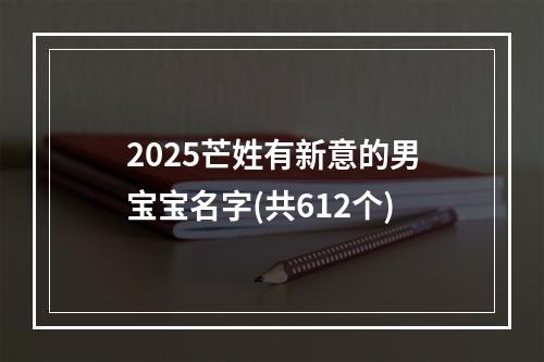 2025芒姓有新意的男宝宝名字(共612个)