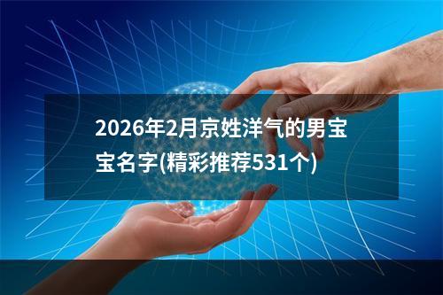 2026年2月京姓洋气的男宝宝名字(精彩推荐531个)