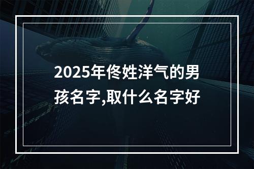 2025年佟姓洋气的男孩名字,取什么名字好