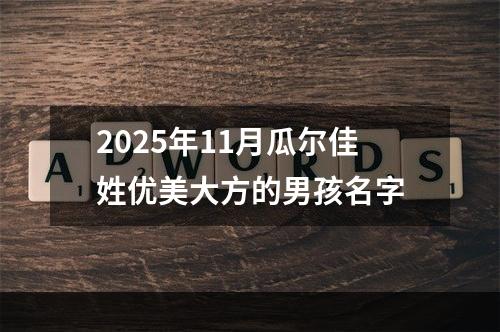 2025年11月瓜尔佳姓优美大方的男孩名字