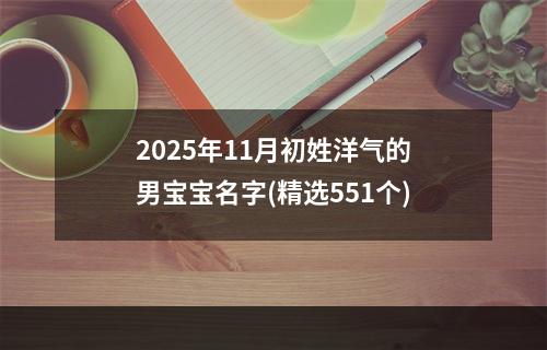 2025年11月初姓洋气的男宝宝名字(精选551个)