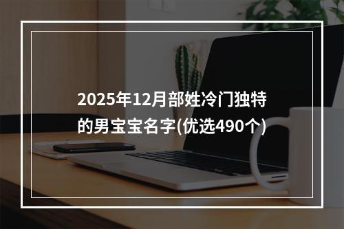 2025年12月部姓冷门独特的男宝宝名字(优选490个)