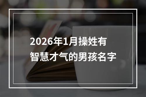 2026年1月操姓有智慧才气的男孩名字