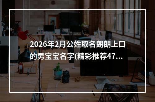 2026年2月公姓取名朗朗上口的男宝宝名字(精彩推荐478个)