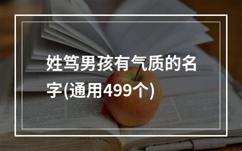 姓笃男孩有气质的名字(通用499个)