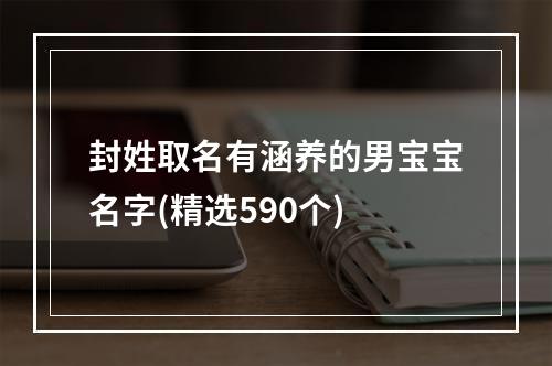 封姓取名有涵养的男宝宝名字(精选590个)