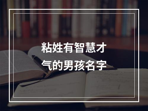 粘姓有智慧才气的男孩名字