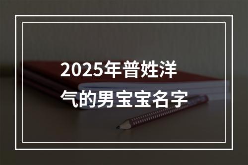 2025年普姓洋气的男宝宝名字