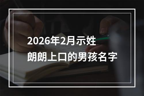 2026年2月示姓朗朗上口的男孩名字
