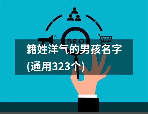 籍姓洋气的男孩名字(通用323个)