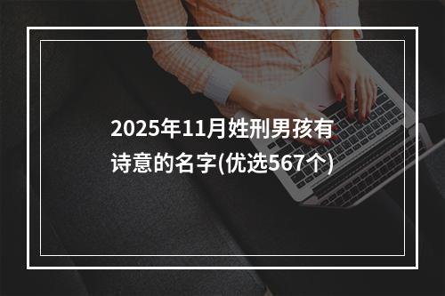 2025年11月姓刑男孩有诗意的名字(优选567个)