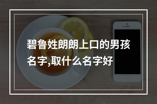 碧鲁姓朗朗上口的男孩名字,取什么名字好