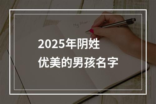 2025年阴姓优美的男孩名字