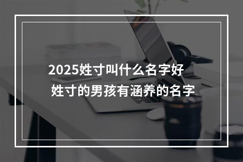 2025姓寸叫什么名字好 姓寸的男孩有涵养的名字