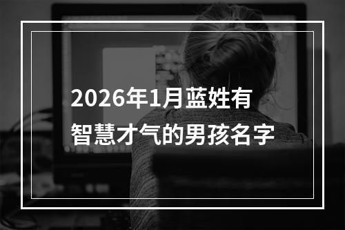 2026年1月蓝姓有智慧才气的男孩名字