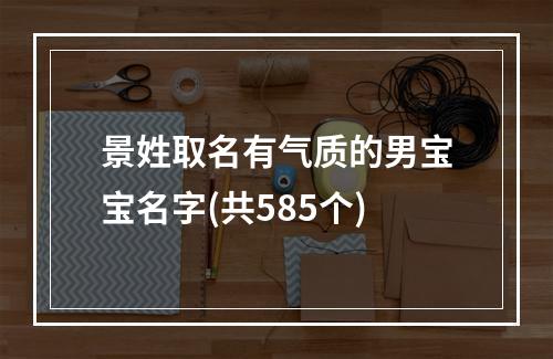 景姓取名有气质的男宝宝名字(共585个)