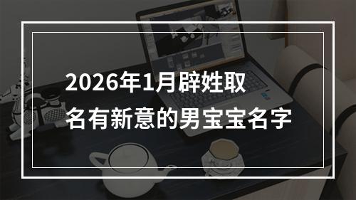 2026年1月辟姓取名有新意的男宝宝名字