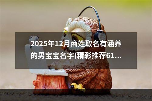 2025年12月商姓取名有涵养的男宝宝名字(精彩推荐614个)