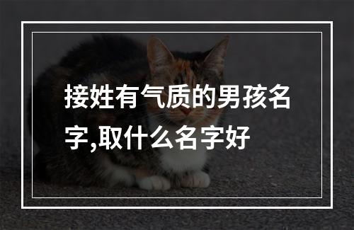 接姓有气质的男孩名字,取什么名字好