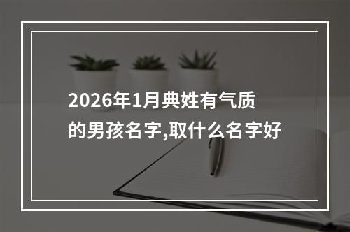 2026年1月典姓有气质的男孩名字,取什么名字好