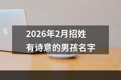 2026年2月招姓有诗意的男孩名字