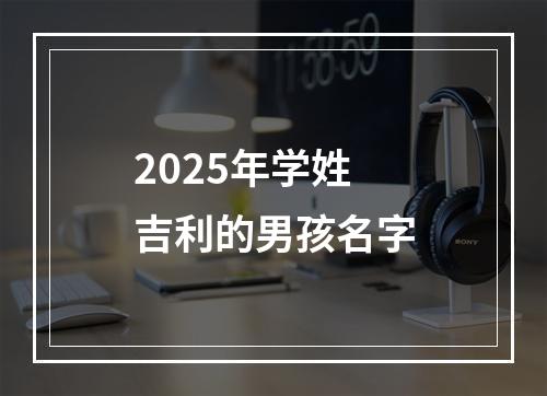 2025年学姓吉利的男孩名字