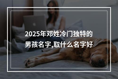2025年邓姓冷门独特的男孩名字,取什么名字好