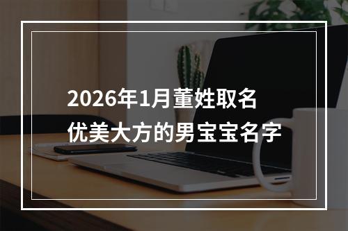 2026年1月董姓取名优美大方的男宝宝名字