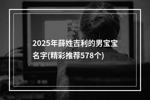 2025年薛姓吉利的男宝宝名字(精彩推荐578个)