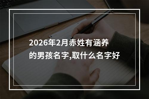 2026年2月赤姓有涵养的男孩名字,取什么名字好