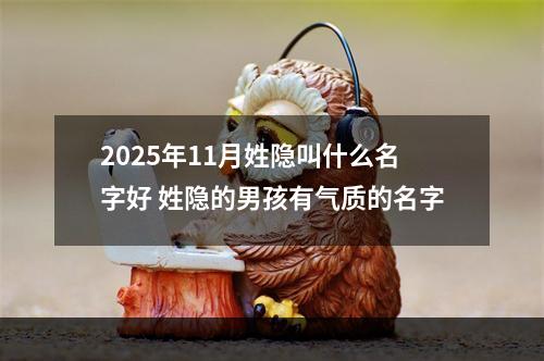 2025年11月姓隐叫什么名字好 姓隐的男孩有气质的名字