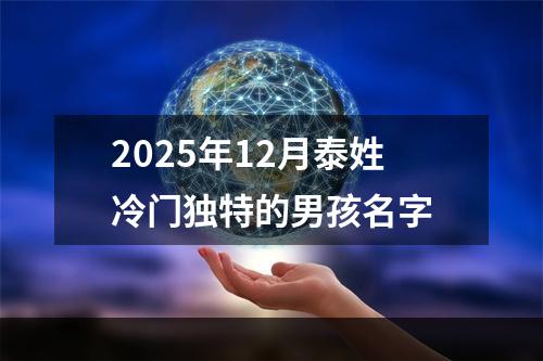 2025年12月泰姓冷门独特的男孩名字