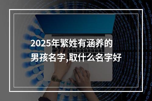 2025年繁姓有涵养的男孩名字,取什么名字好