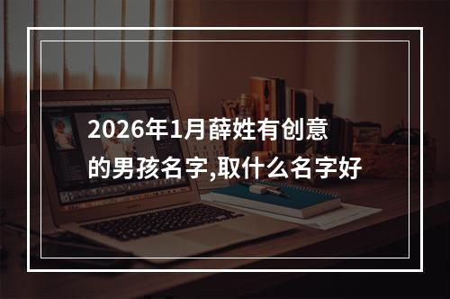2026年1月薛姓有创意的男孩名字,取什么名字好