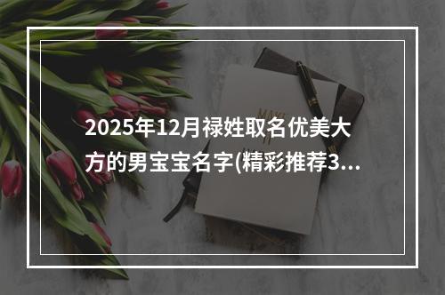 2025年12月禄姓取名优美大方的男宝宝名字(精彩推荐346个)