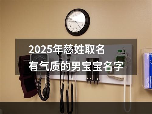 2025年慈姓取名有气质的男宝宝名字