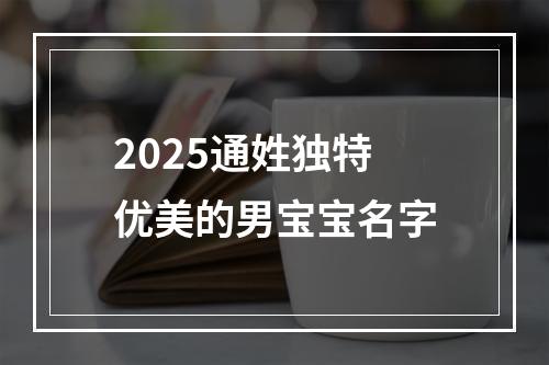 2025通姓独特优美的男宝宝名字