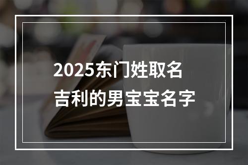 2025东门姓取名吉利的男宝宝名字