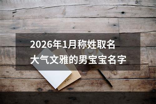 2026年1月称姓取名大气文雅的男宝宝名字
